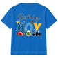Kids Birthday Boy T Shirt Cars and Trucks Birthday Party Outfit Construction Vehicle Kids Tee