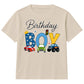 Kids Birthday Boy T Shirt Cars and Trucks Birthday Party Outfit Construction Vehicle Kids Tee