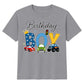Kids Birthday Boy T Shirt Cars and Trucks Birthday Party Outfit Construction Vehicle Kids Tee