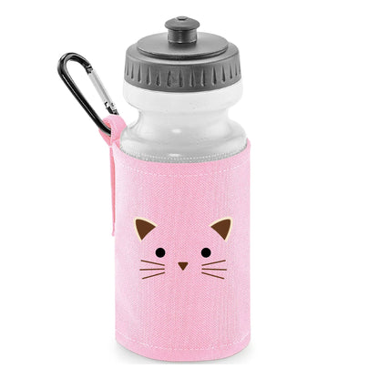 Kids Water Bottle Black Cat Face Cute Water Bottle for Girls