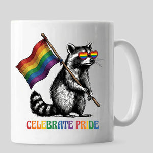 Celebrate Raccoon Pride Mug, Best Gay Dad Ever Mug, Human Pride Mug, Gift for Pride Month, LGBTQ Mug