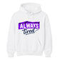 Charming Sleepy Always Tired Block Slogan Unisex Hoodie