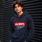 Charming Sleepy Always Tired Block Slogan Unisex Hoodie