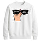 Chic Retro Sunglasses Slogan Artwork Unisex Sweatshirt