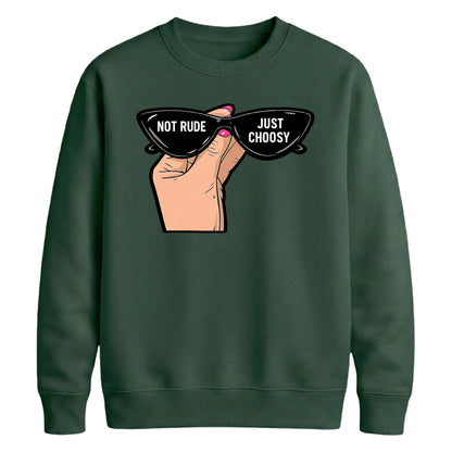 Chic Retro Sunglasses Slogan Artwork Unisex Sweatshirt