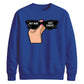 Chic Retro Sunglasses Slogan Artwork Unisex Sweatshirt