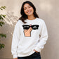 Chic Retro Sunglasses Slogan Artwork Unisex Sweatshirt