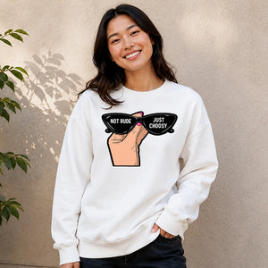 Chic Retro Sunglasses Slogan Artwork Unisex Sweatshirt