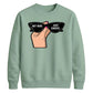 Chic Retro Sunglasses Slogan Artwork Unisex Sweatshirt