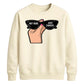 Chic Retro Sunglasses Slogan Artwork Unisex Sweatshirt