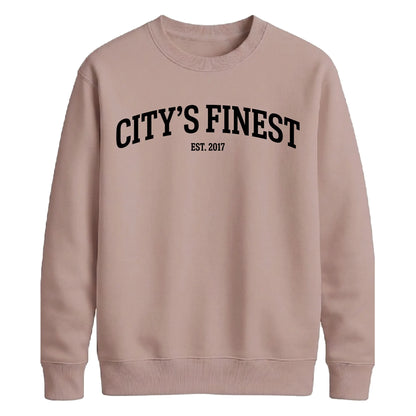 City's Finest Est 2017 Slogan FiFa Printed Unisex Sweatshirt - Football World Cup 2026