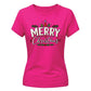 Classic Merry Christmas Graphic Holiday Gift Ladies T-Shirt