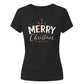 Classic Merry Christmas Graphic Holiday Gift Ladies T-Shirt