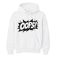Classic Pop Art Comic Splash Oops Slogan Unisex Hoodie