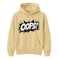 Classic Pop Art Comic Splash Oops Slogan Unisex Hoodie