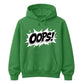 Classic Pop Art Comic Splash Oops Slogan Unisex Hoodie