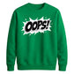 Classic Pop Art Comic Splash Oops Slogan Unisex Sweatshirt