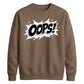 Classic Pop Art Comic Splash Oops Slogan Unisex Sweatshirt