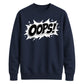 Classic Pop Art Comic Splash Oops Slogan Unisex Sweatshirt