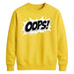 Classic Pop Art Comic Splash Oops Slogan Unisex Sweatshirt