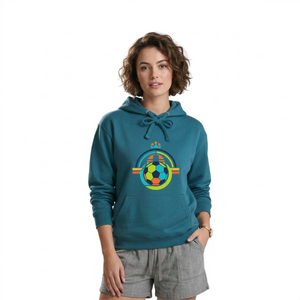 Colourful Crown Ball FiFa Printed Unisex Hoodie