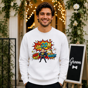Comic Superhero Groom Unisex Sweatshirt
