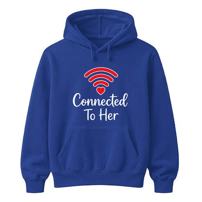 Connected To Her Wi-Fi Heart Groom Unisex Hoodie