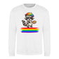 Cool Raccoon Rainbow Beret Pride Month Unisex Sweatshirt