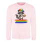 Cool Raccoon Rainbow Beret Pride Month Unisex Sweatshirt