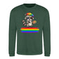 Cool Raccoon Rainbow Beret Pride Month Unisex Sweatshirt