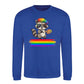 Cool Raccoon Rainbow Beret Pride Month Unisex Sweatshirt