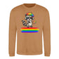 Cool Raccoon Rainbow Beret Pride Month Unisex Sweatshirt