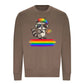 Cool Raccoon Rainbow Beret Pride Month Unisex Sweatshirt