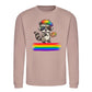 Cool Raccoon Rainbow Beret Pride Month Unisex Sweatshirt