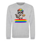 Cool Raccoon Rainbow Beret Pride Month Unisex Sweatshirt