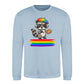 Cool Raccoon Rainbow Beret Pride Month Unisex Sweatshirt