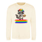 Cool Raccoon Rainbow Beret Pride Month Unisex Sweatshirt