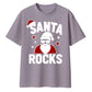 Cool Santa Rocks Graphic Christmas Oversized T-Shirt