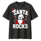 Cool Santa Rocks Graphic Christmas Oversized T-Shirt