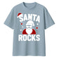 Cool Santa Rocks Graphic Christmas Oversized T-Shirt