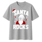 Cool Santa Rocks Graphic Christmas Oversized T-Shirt