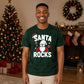 Cool Santa Rocks Graphic Christmas Unisex T-Shirt