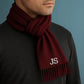 Personalised Embroidered Name Initial Scarf – Custom Woven Oversized Scarf, Perfect Christmas Gift