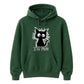 Crazy Scruffy Cat I'm Fine Slogan Graphic Unisex Hoodie