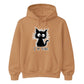 Crazy Scruffy Cat I'm Fine Slogan Graphic Unisex Hoodie