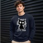 Crazy Scruffy Cat I'm Fine Slogan Graphic Unisex Sweatshirt