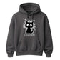 Crazy Scruffy Cat I'm Fine Slogan Graphic Unisex Hoodie