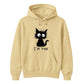 Crazy Scruffy Cat I'm Fine Slogan Graphic Unisex Hoodie