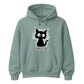 Crazy Scruffy Cat I'm Fine Slogan Graphic Unisex Hoodie