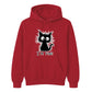 Crazy Scruffy Cat I'm Fine Slogan Graphic Unisex Hoodie